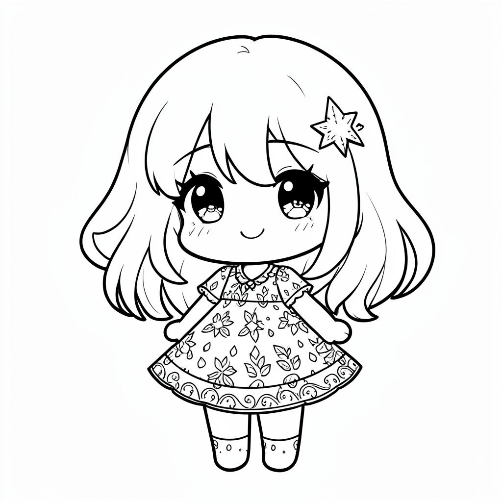 Example medium-detail adult coloring book page from the Anime Characters topic, shown with a SAMPLE watermark