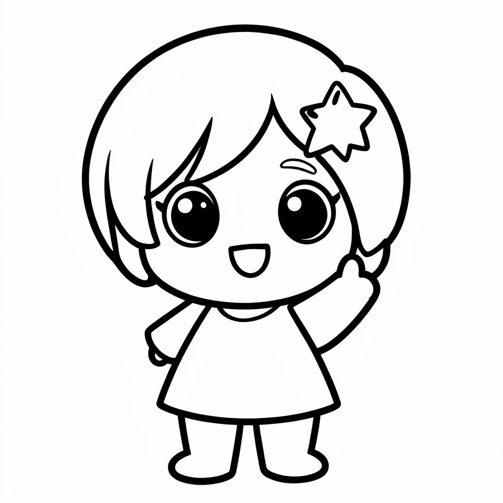Example simple-detail adult coloring book page from the Anime Characters topic, shown with a SAMPLE watermark